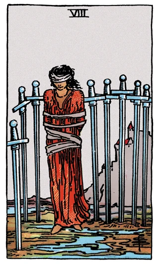Kılıç Sekizlisi (Eight of Swords)